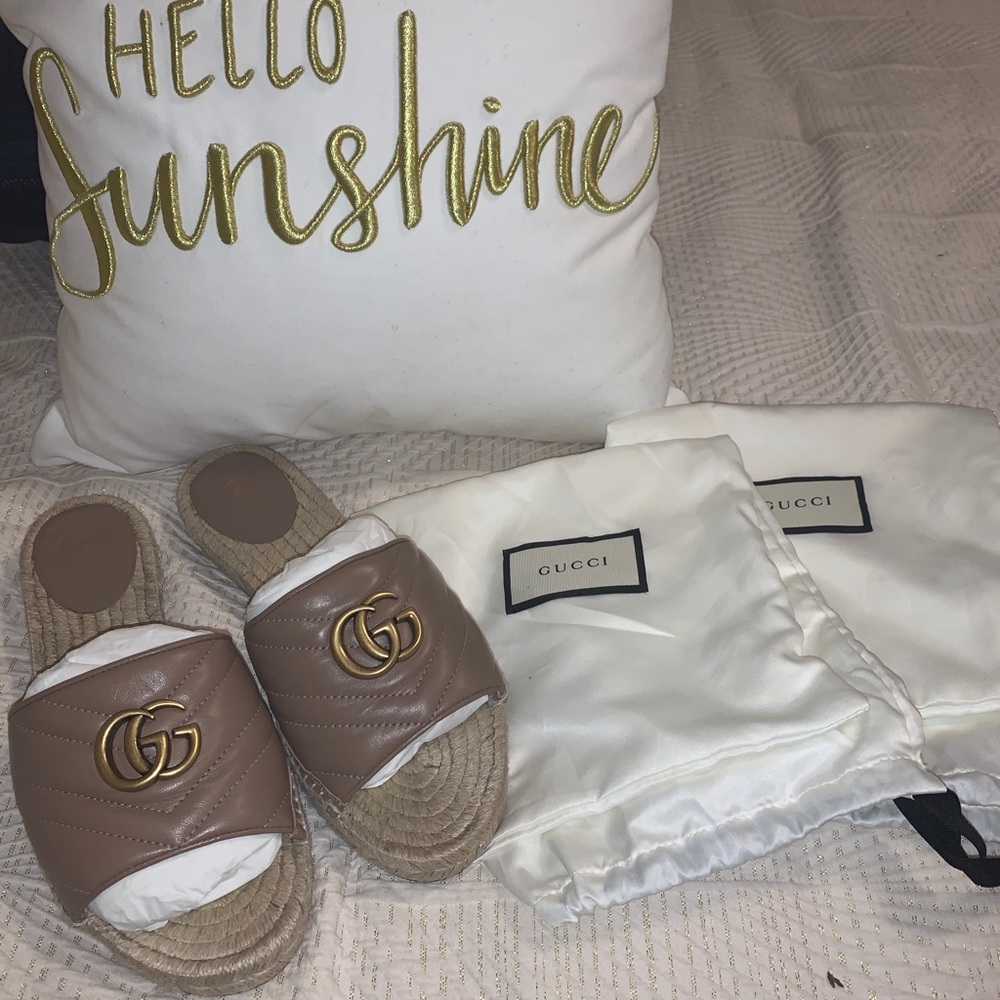 Gucci Marmont Espadrille Porcelain Rose